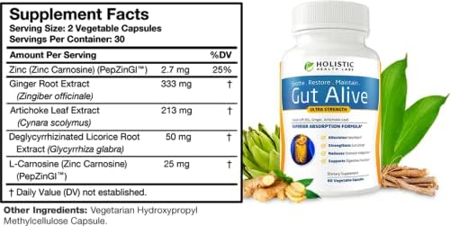 Holistic Health Labs Gut Alive – Ultra Strength, Superior Absorption (120 Capsules)