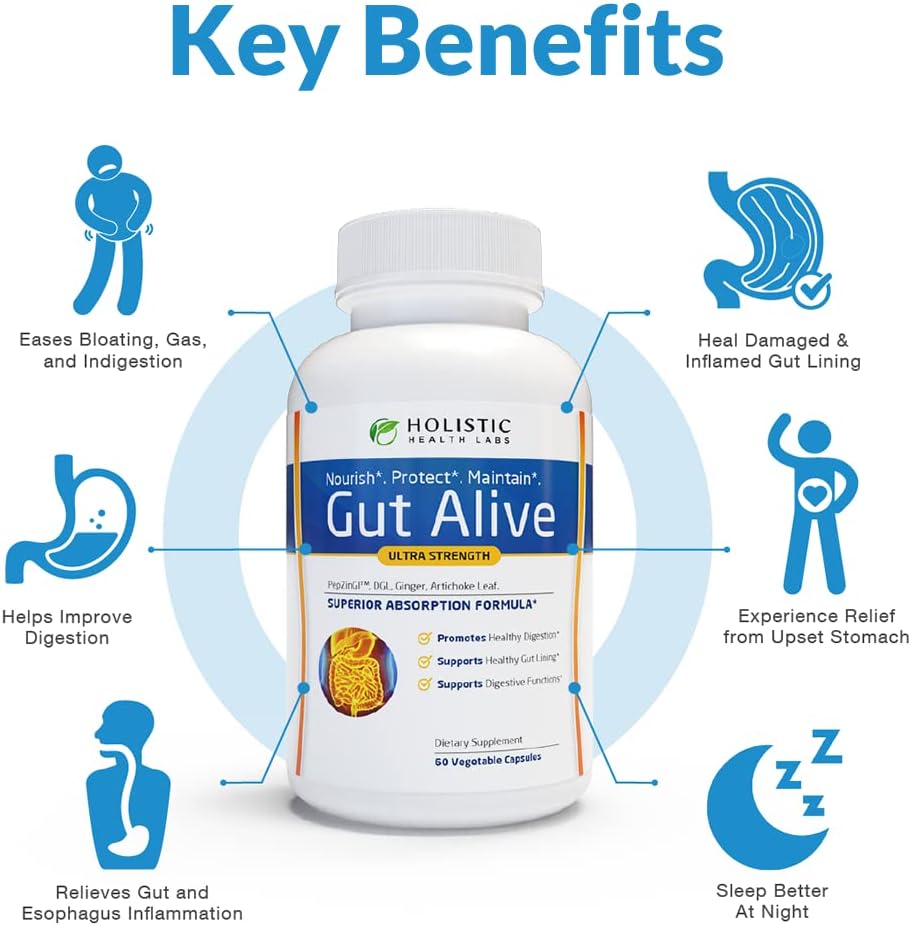 Holistic Health Labs Gut Alive – Ultra Strength, Superior Absorption (120 Capsules)