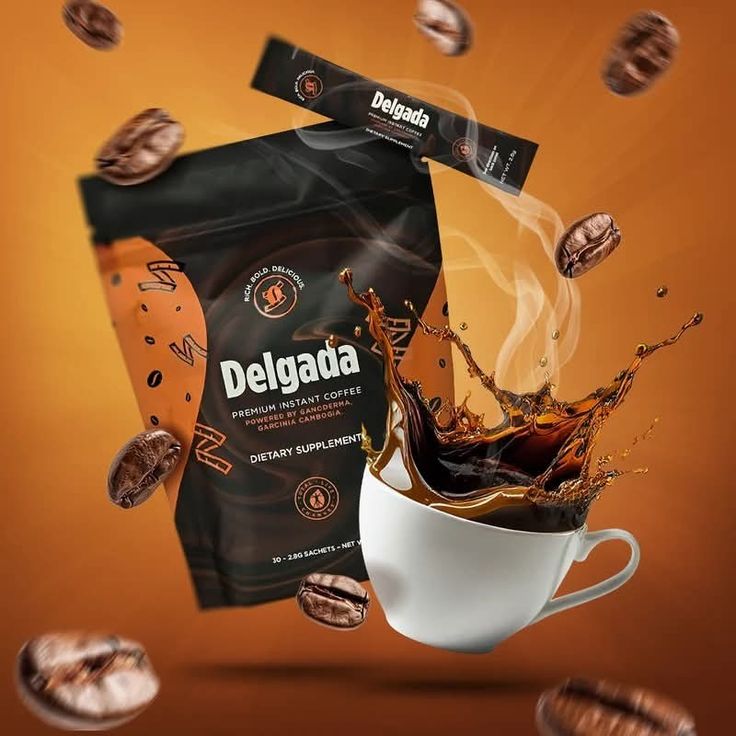 Delgada Premium Instant Espresso Coffee with Ganoderma Lucidum Mushroom