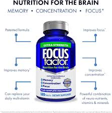 Focus Factor Adults Extra Strength – Brain Supplement for Memory, Focus & Mental Clarity | 120 Tablets
