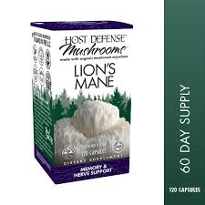 Host Defense Lion’s Mane Mushroom 120 Capsules | Brain Focus & Mental Clarity Supplement