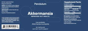 Pendulum Akkermansia – 30 Capsules Live Probiotic for Gut Health, Digestion & Microbiome Support