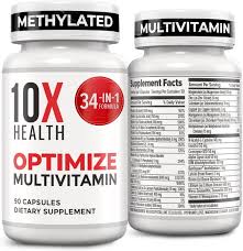 10X Health Optimize Methylated Multivitamin | 90 Capsules – Energy & Immune Support