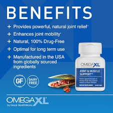 Omega XL Joint & Muscle Support | Natural Omega Supplement | 60 Softgels