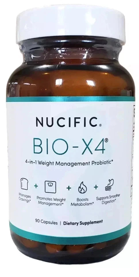 BIO-X4 by Nucific – Probiotic Weight Loss & Metabolism Booster for Cravings Management