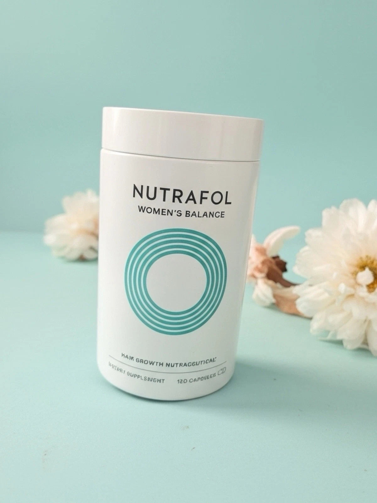 Nutrafol Women’s Hair Growth Supplement – 120 Capsules, Clinically Proven, Blue Plastic Bottle