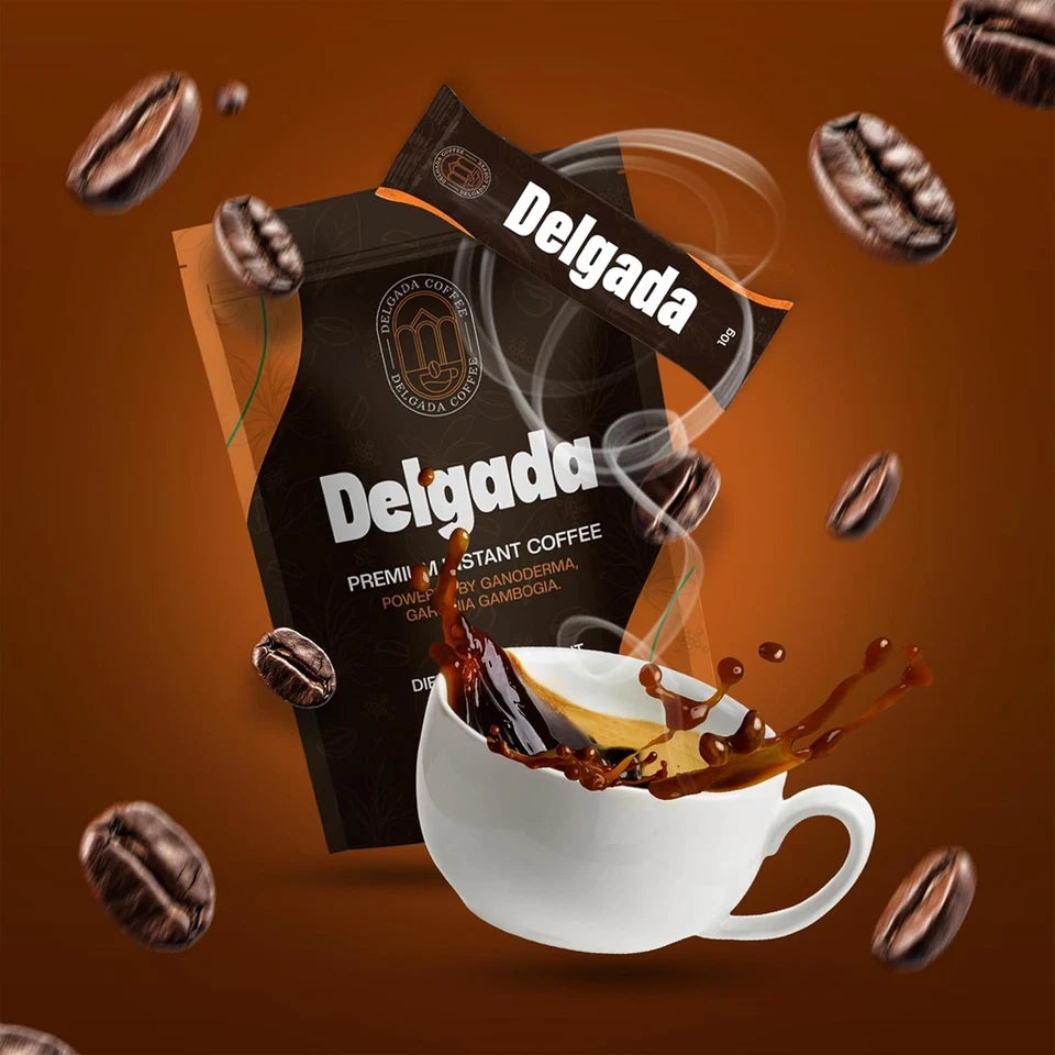 Delgada Premium Instant Espresso Coffee with Ganoderma Lucidum Mushroom
