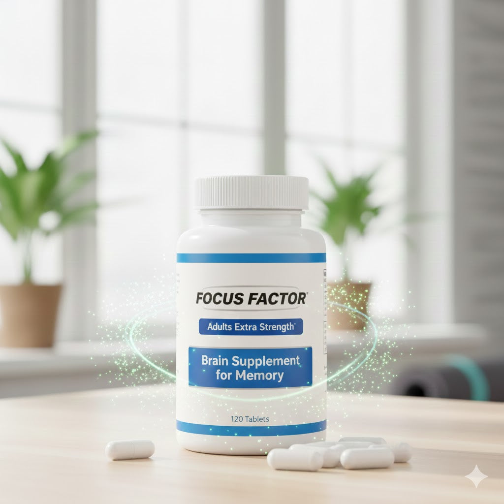 Focus Factor Adults Extra Strength – Brain Supplement for Memory, Focus & Mental Clarity | 120 Tablets