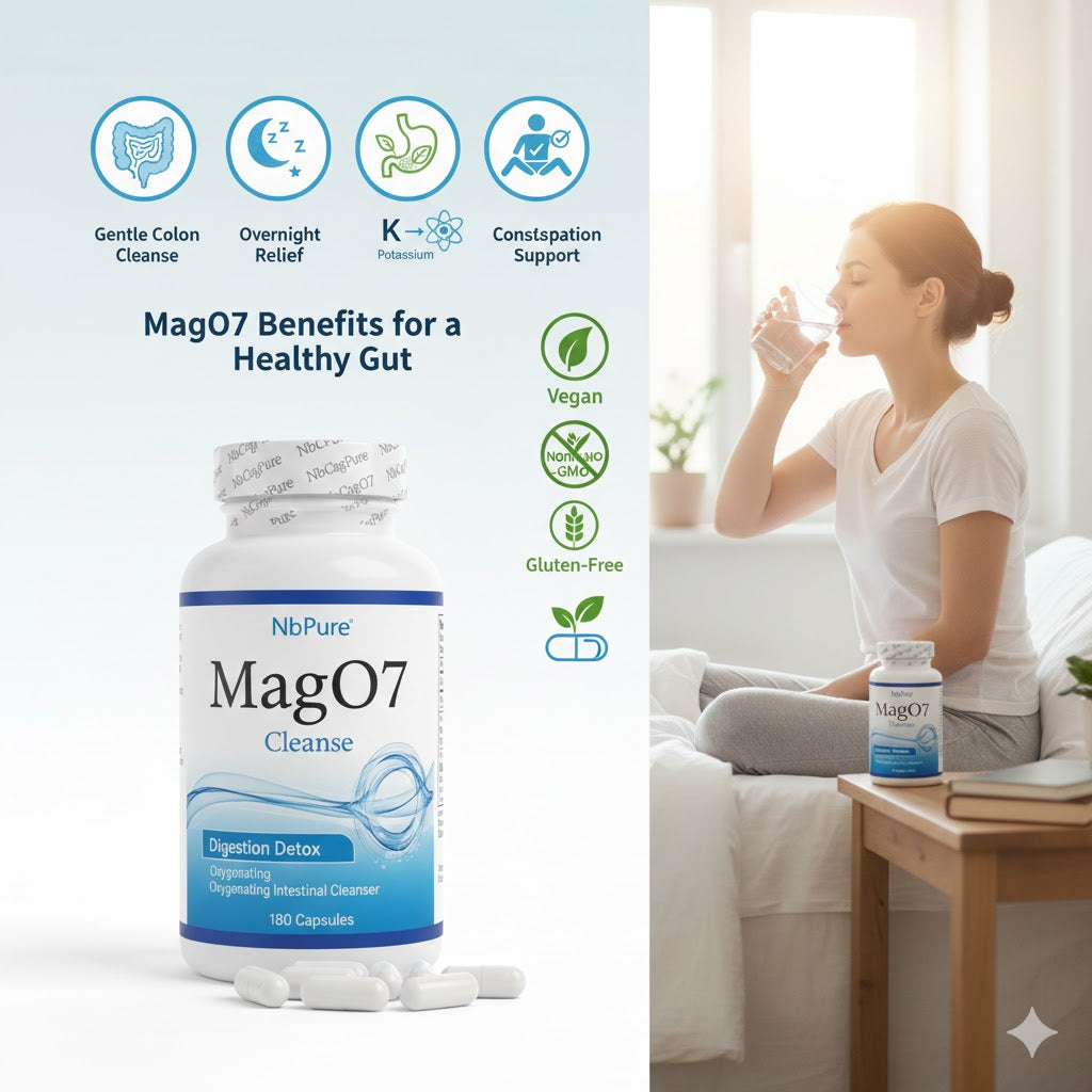NBPure MagO7 Cleanse 180 Capsules – Colon Cleanse & Digestive Detox
